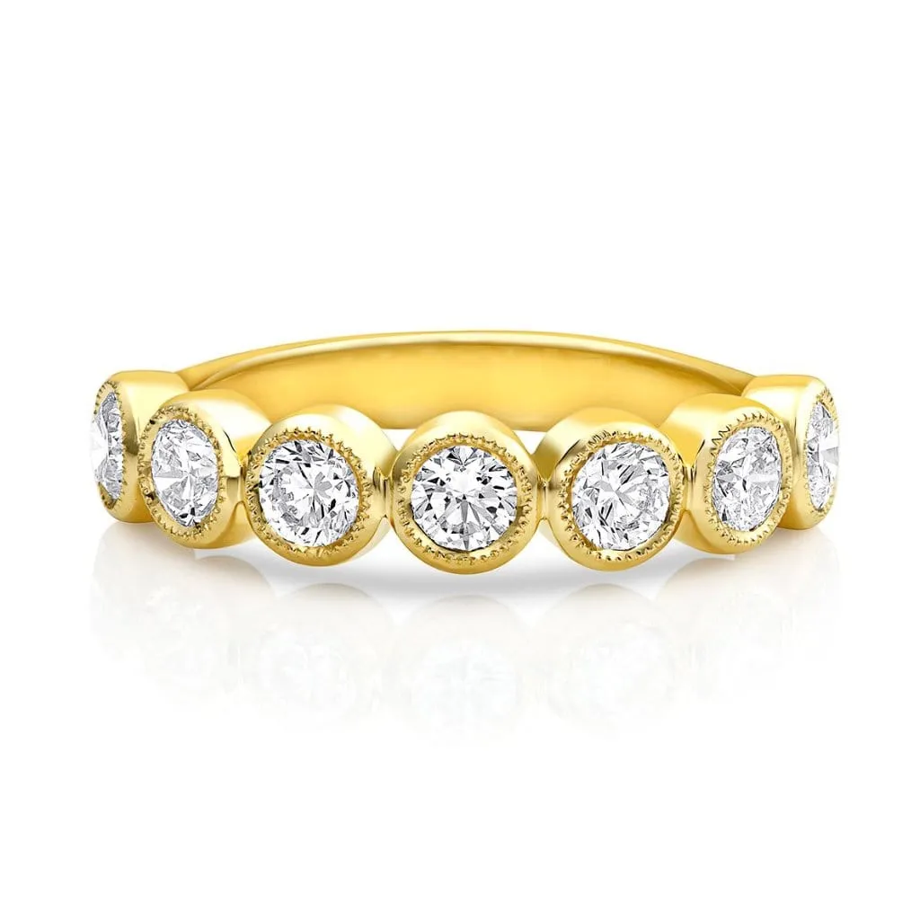 18kt Yellow Gold 1.10ct Round Brilliant Half Band