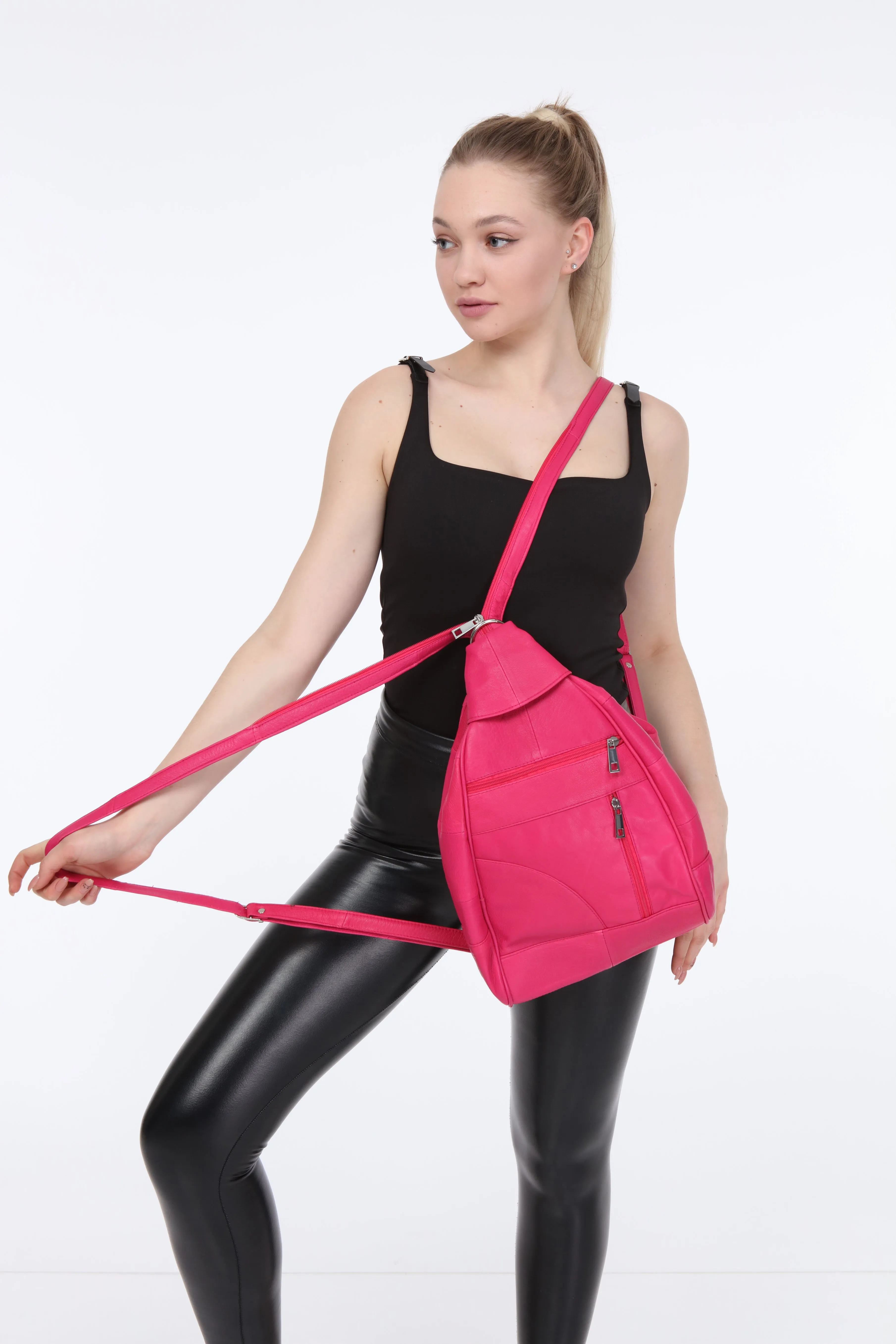 2-in-1 Bag Lambskin Leather PINK