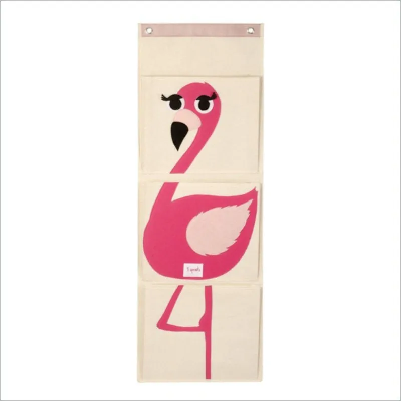 3 Sprouts Wall Organizer Flamingo in Pink