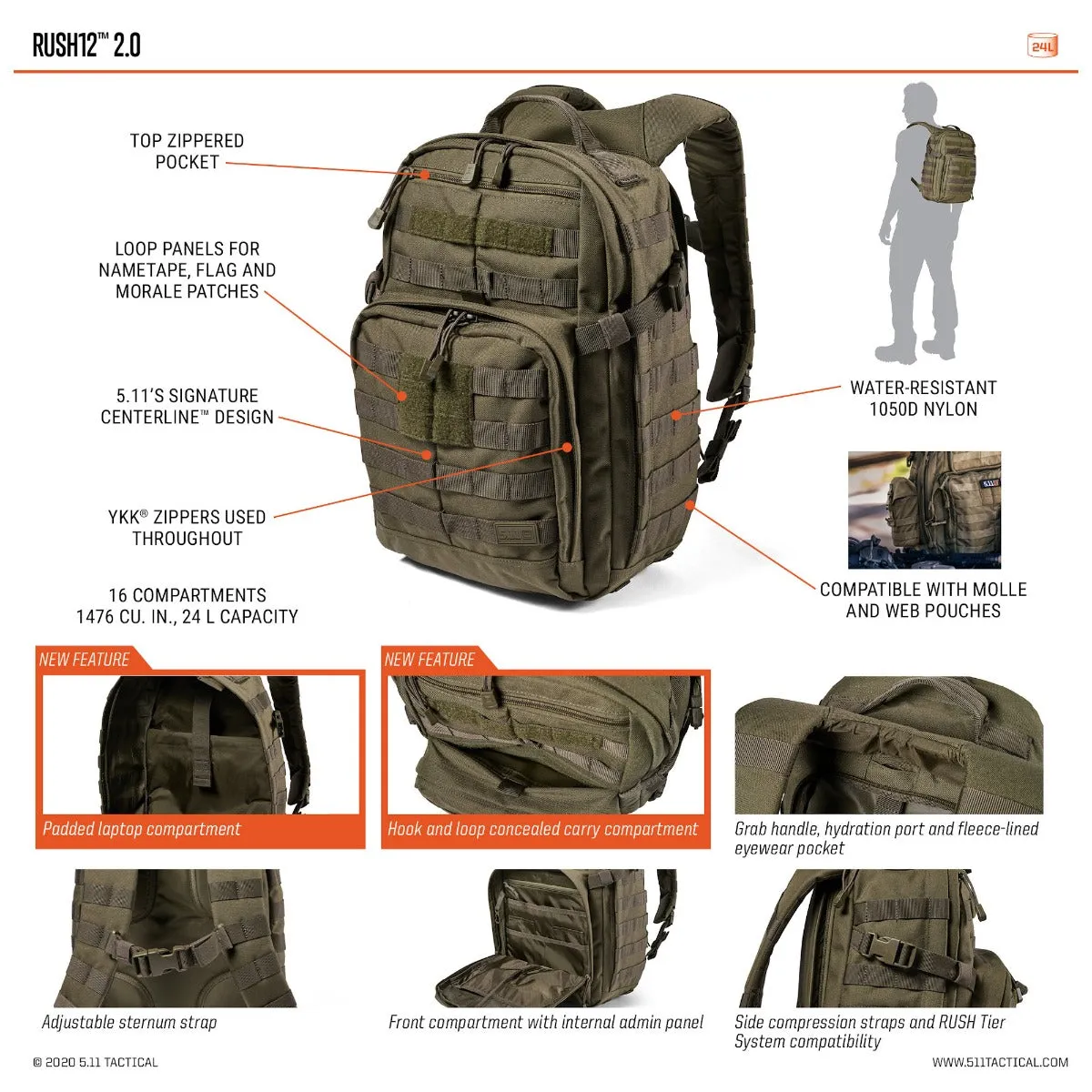 56562 - Rush12 2.0 Mc Backpack 24L