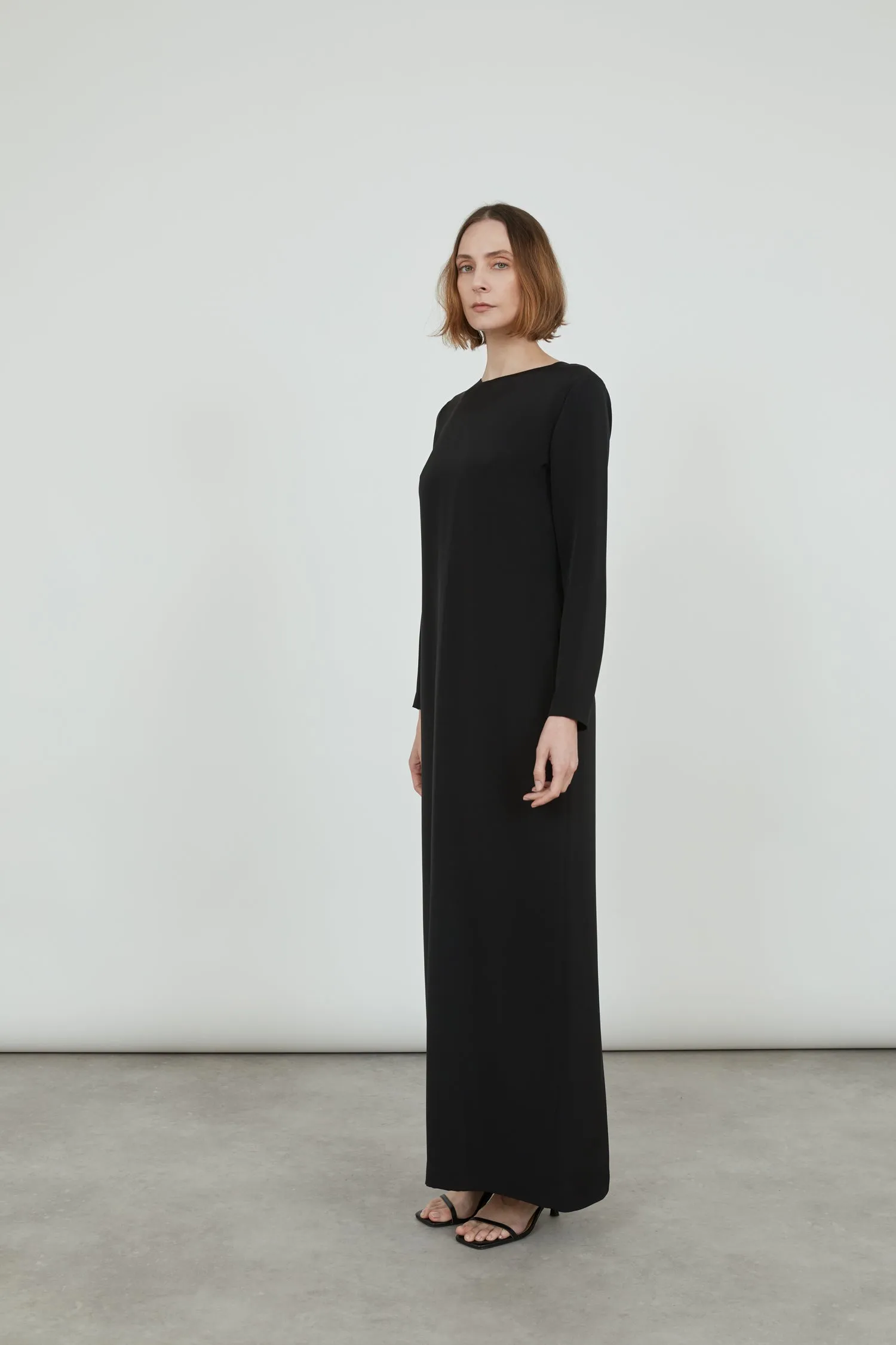 Abelun dress | Black - Crepe silk