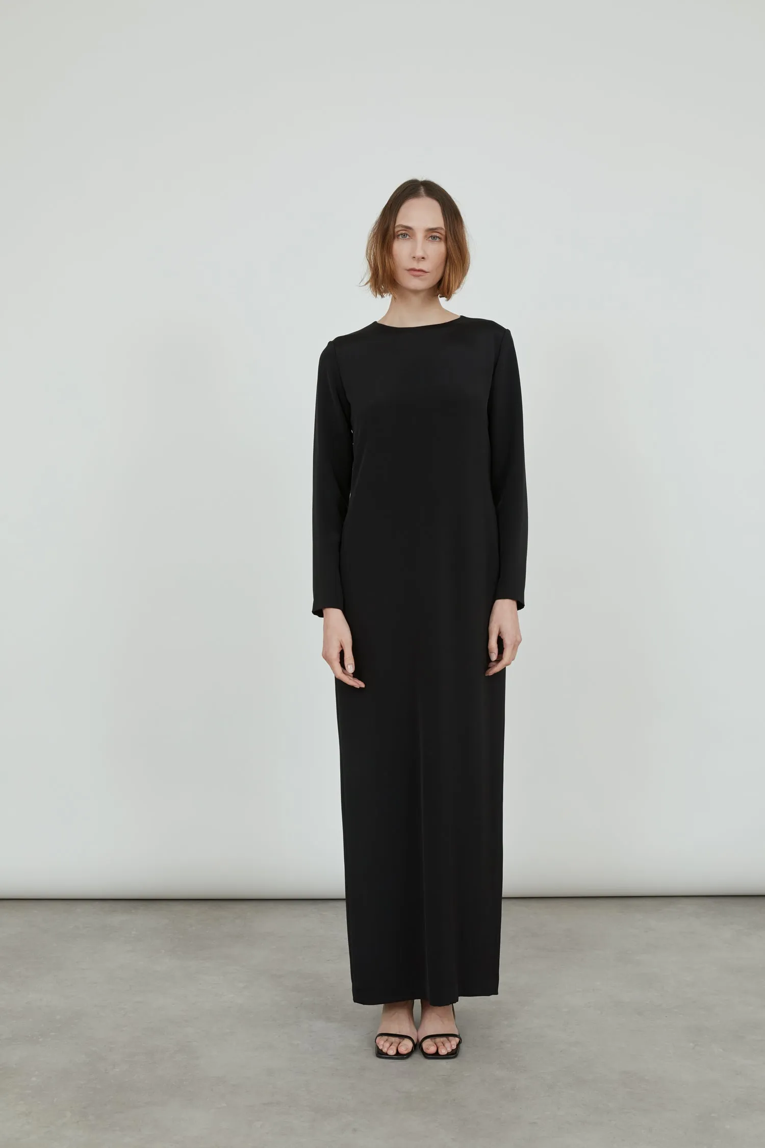 Abelun dress | Black - Crepe silk