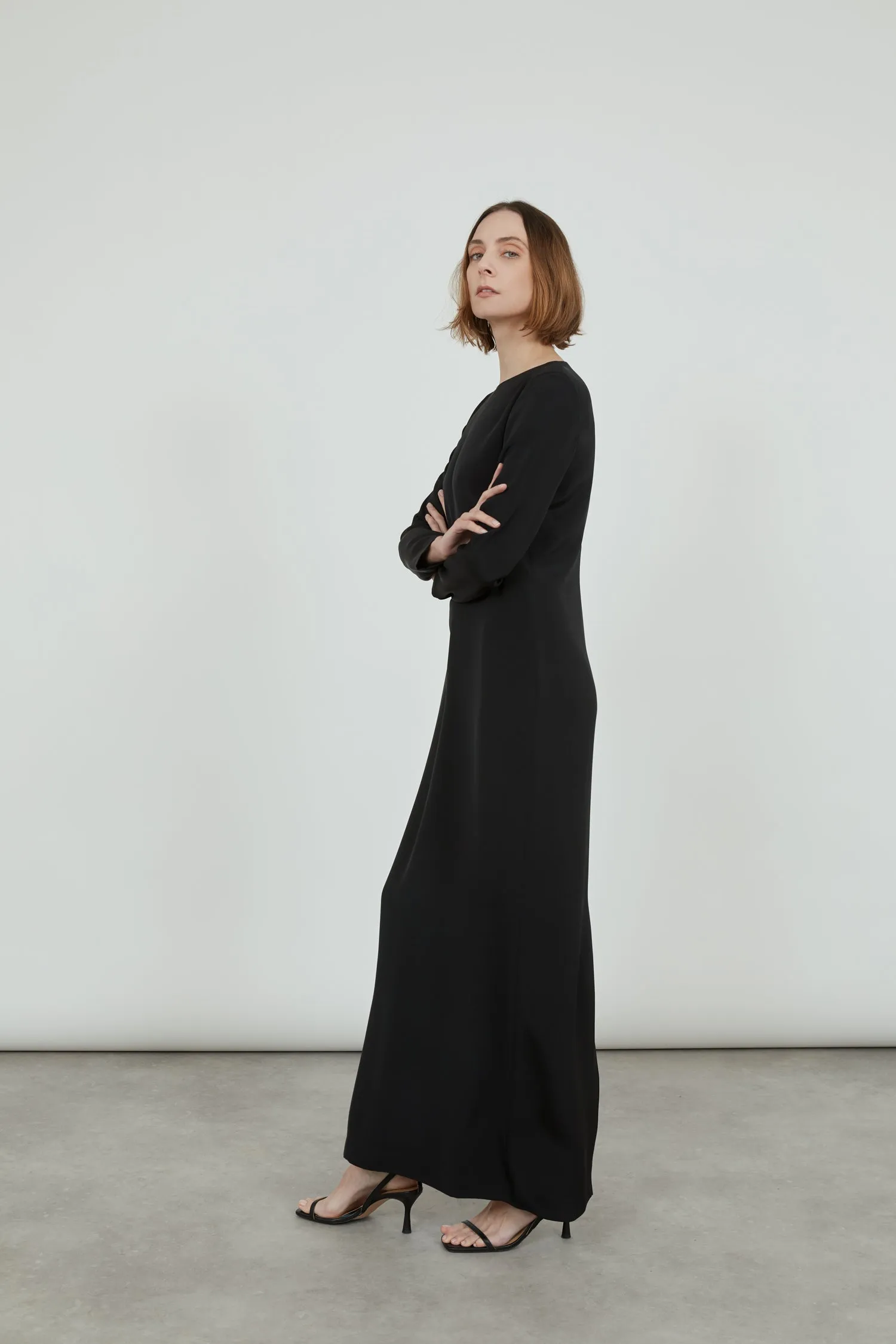 Abelun dress | Black - Crepe silk