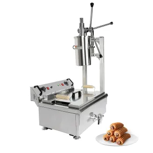 ALD-281 Churro Maker Machine | 3-Hole Nozzles | Manual | Deep Fryer | No plug