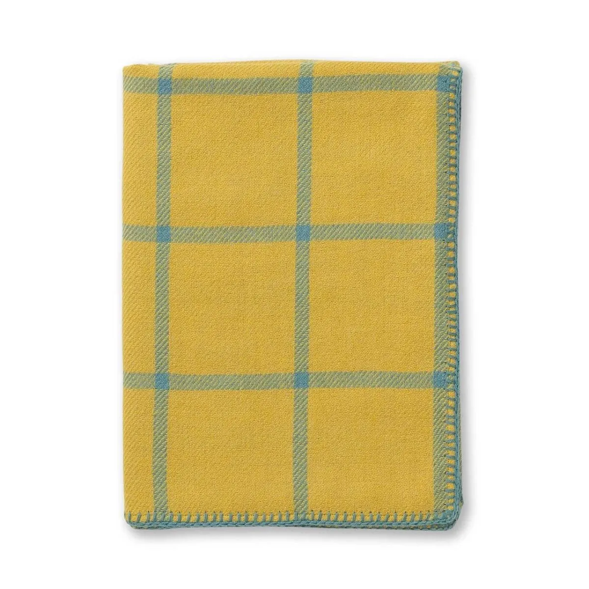 Alicia Adams Alpaca Graydon Throw in French Yellow and Teal