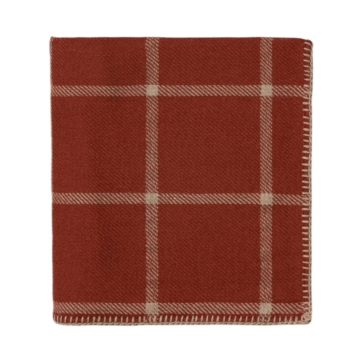 Alicia Adams Alpaca Graydon Throw in Rust and Light Taupe