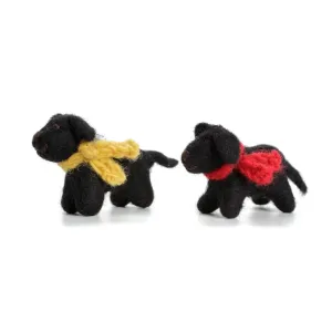 Amica Felt Mini Black Labrador Toy 5cm