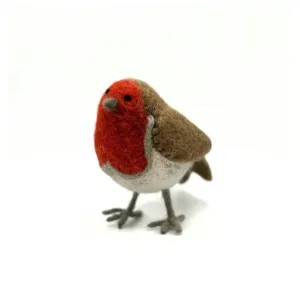 Amica - Natural robin felt decoration