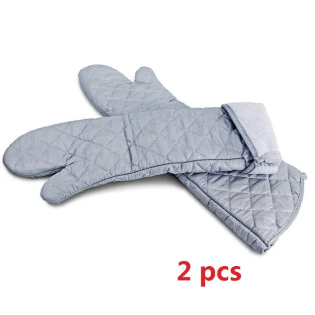 Anti-hot Oven Gloves Long Oven Mitt Kitchen Glove BBQ Heat-resistant