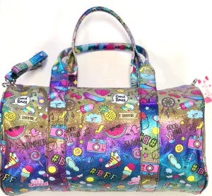 Bari Lynn Holographic Camp/Summer Duffel Bag