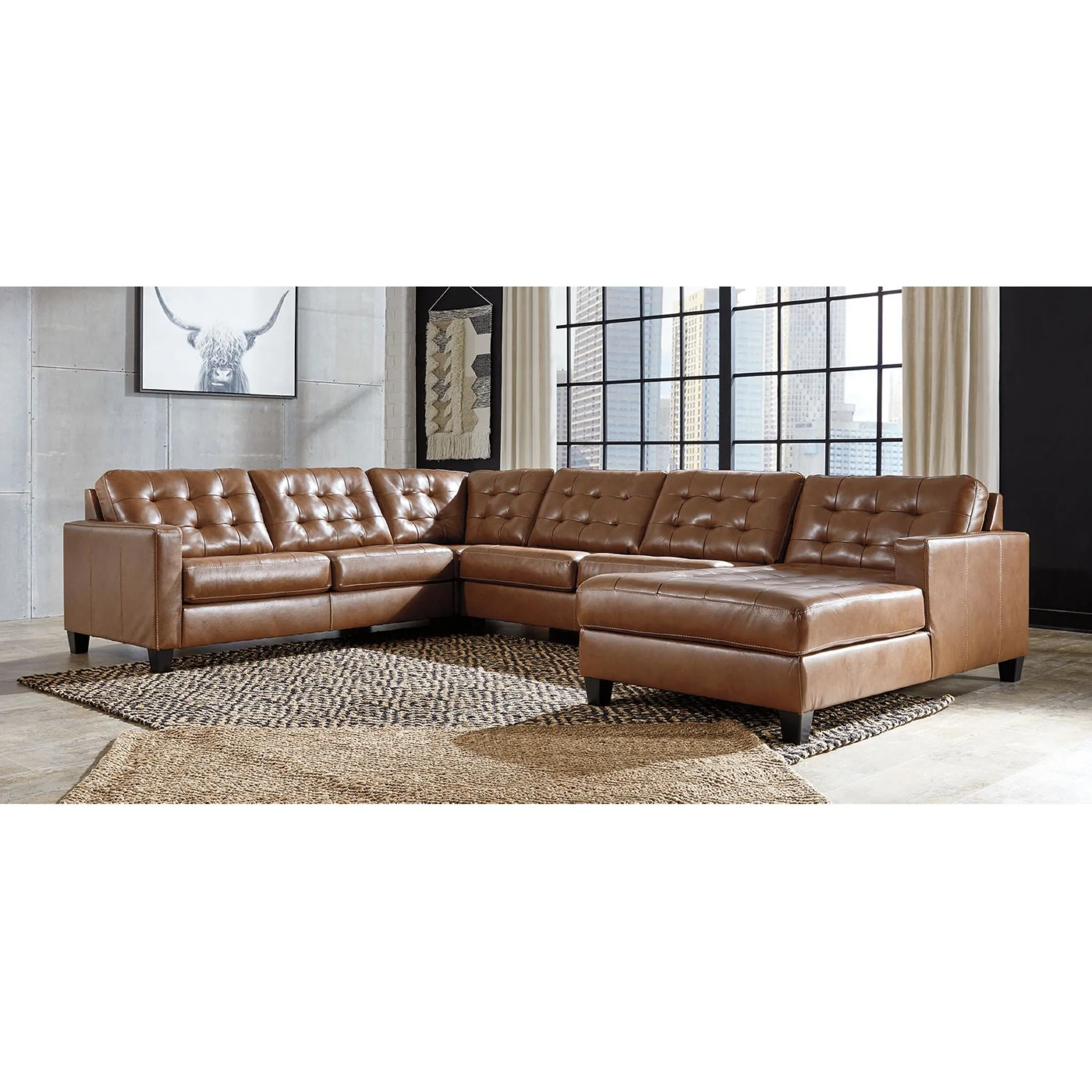 Baskove 4 Piece Sectional with Chaise