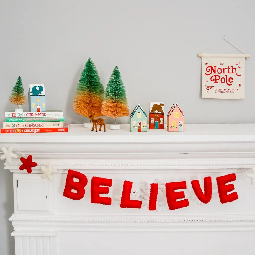 Believe Wool Felt Garland