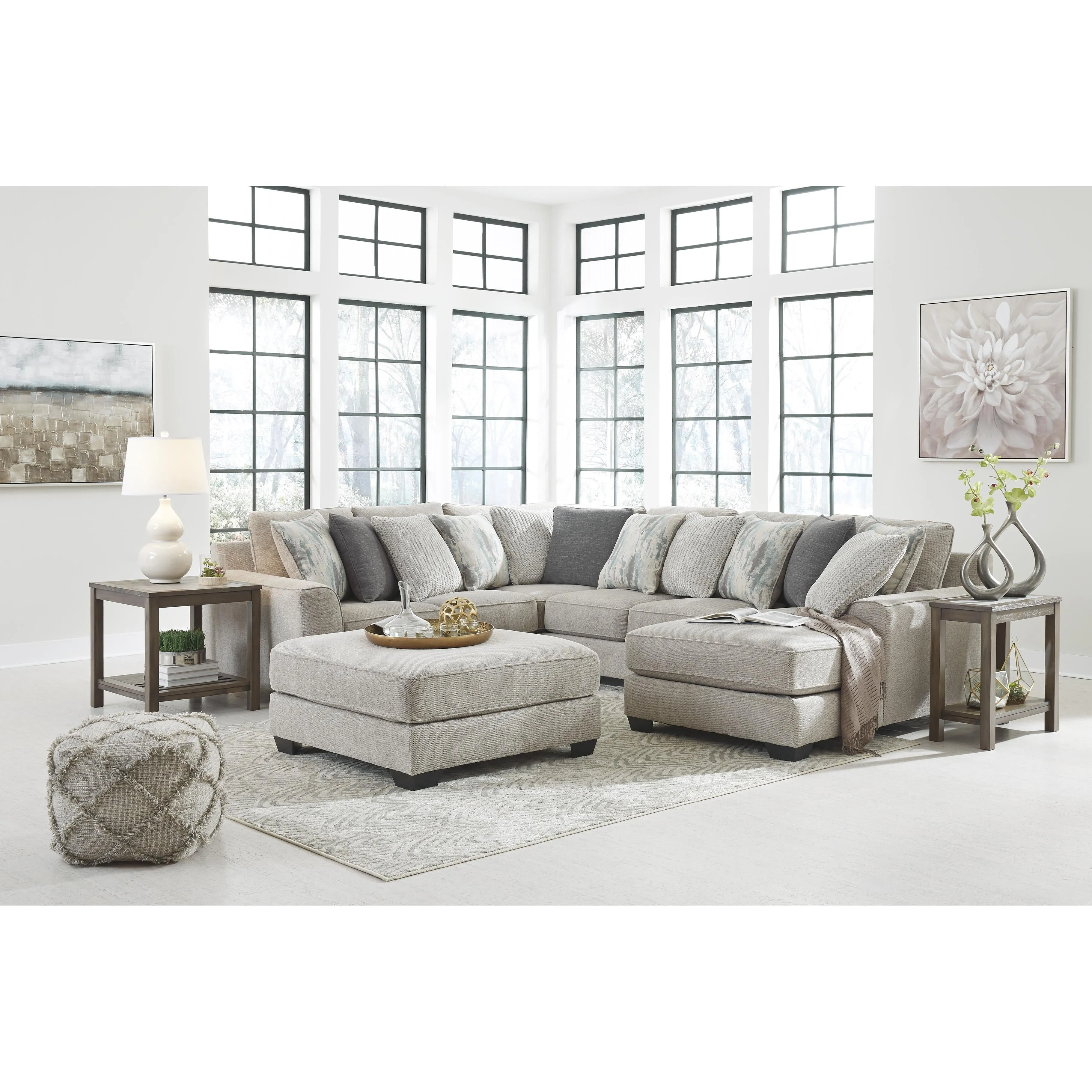 Benchcraft Ardsley Fabric 4 pc Sectional 3950455/3950477/3950434/3950417