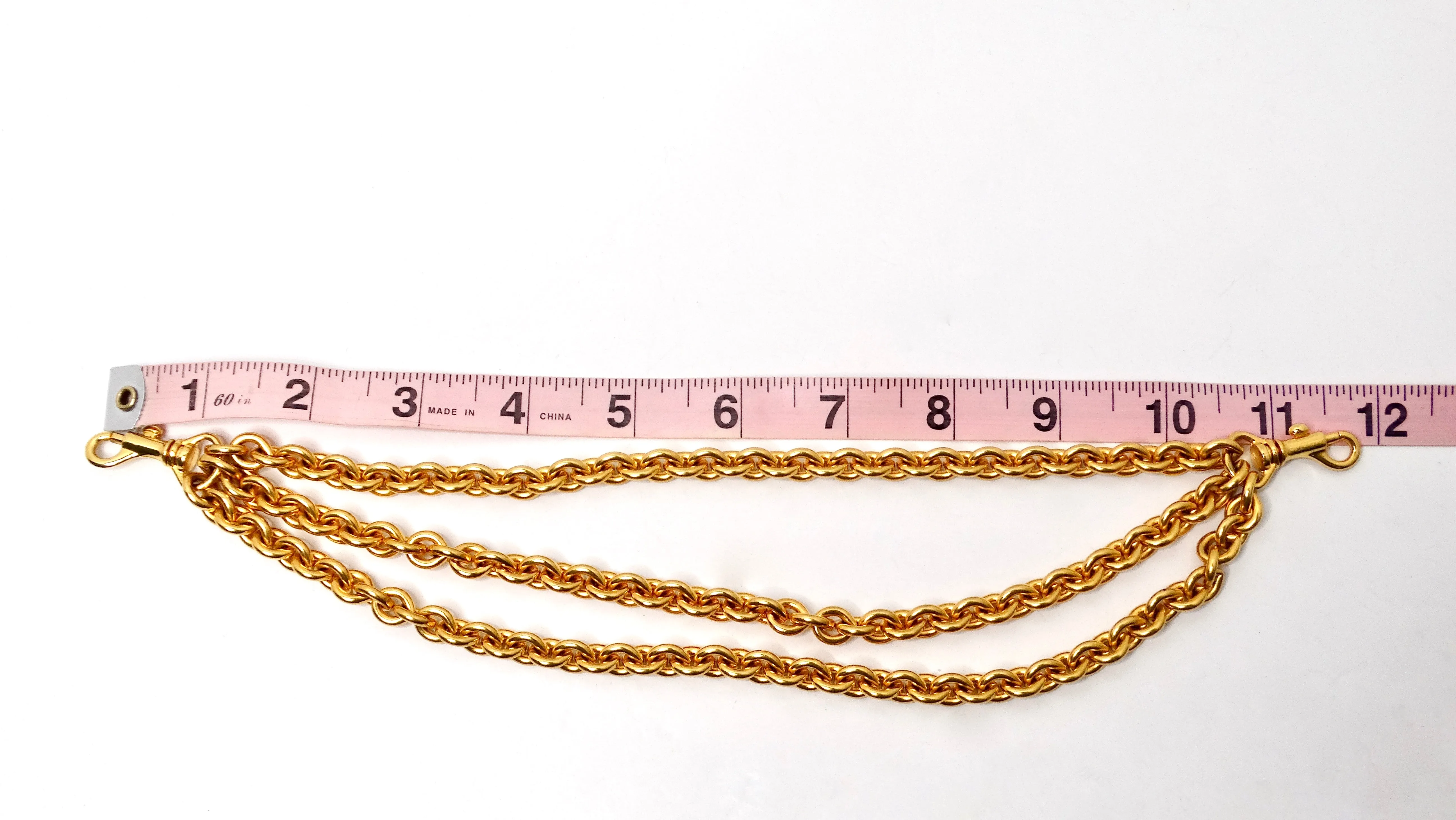 Bijou Multi-Chain Gold-Tone Link Belt Charm