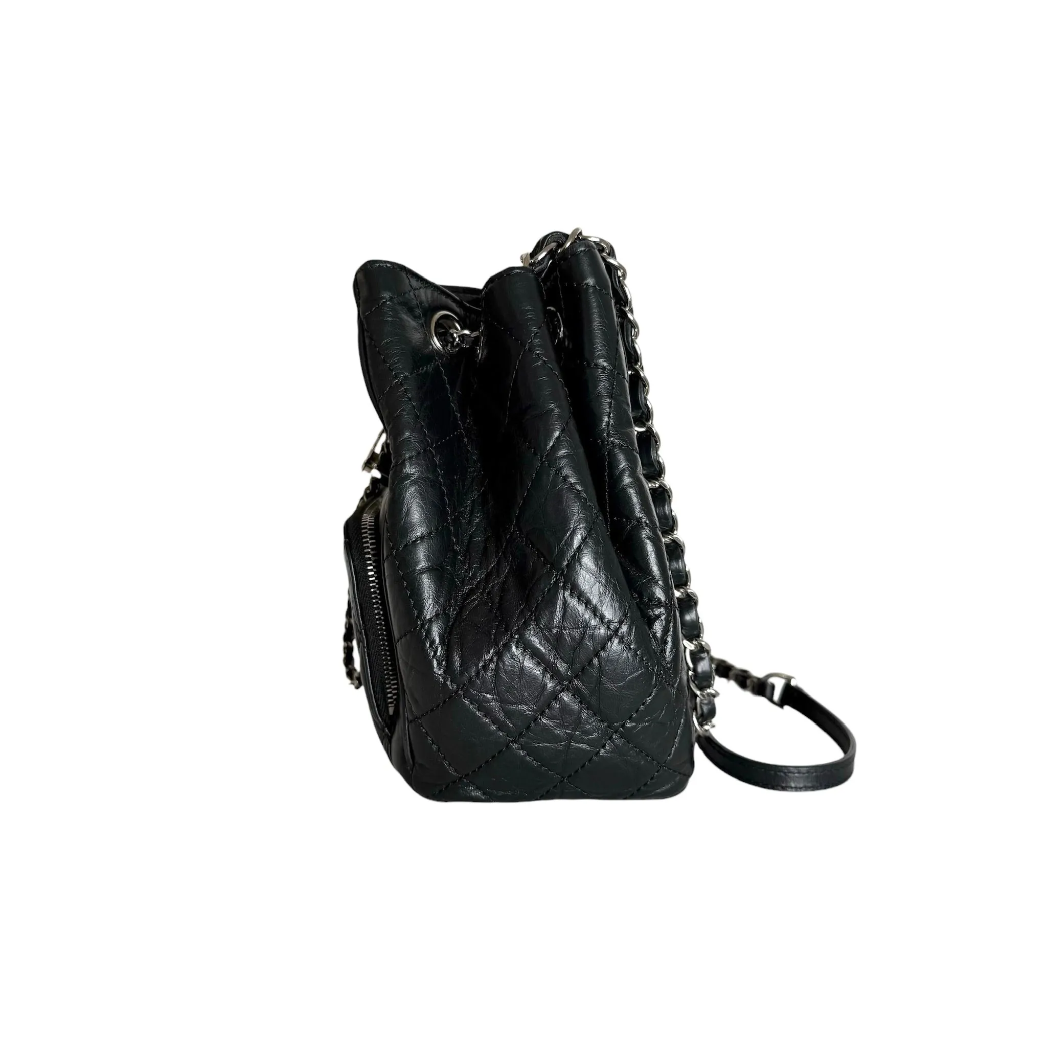 Black Drawstring Crossbody Bag