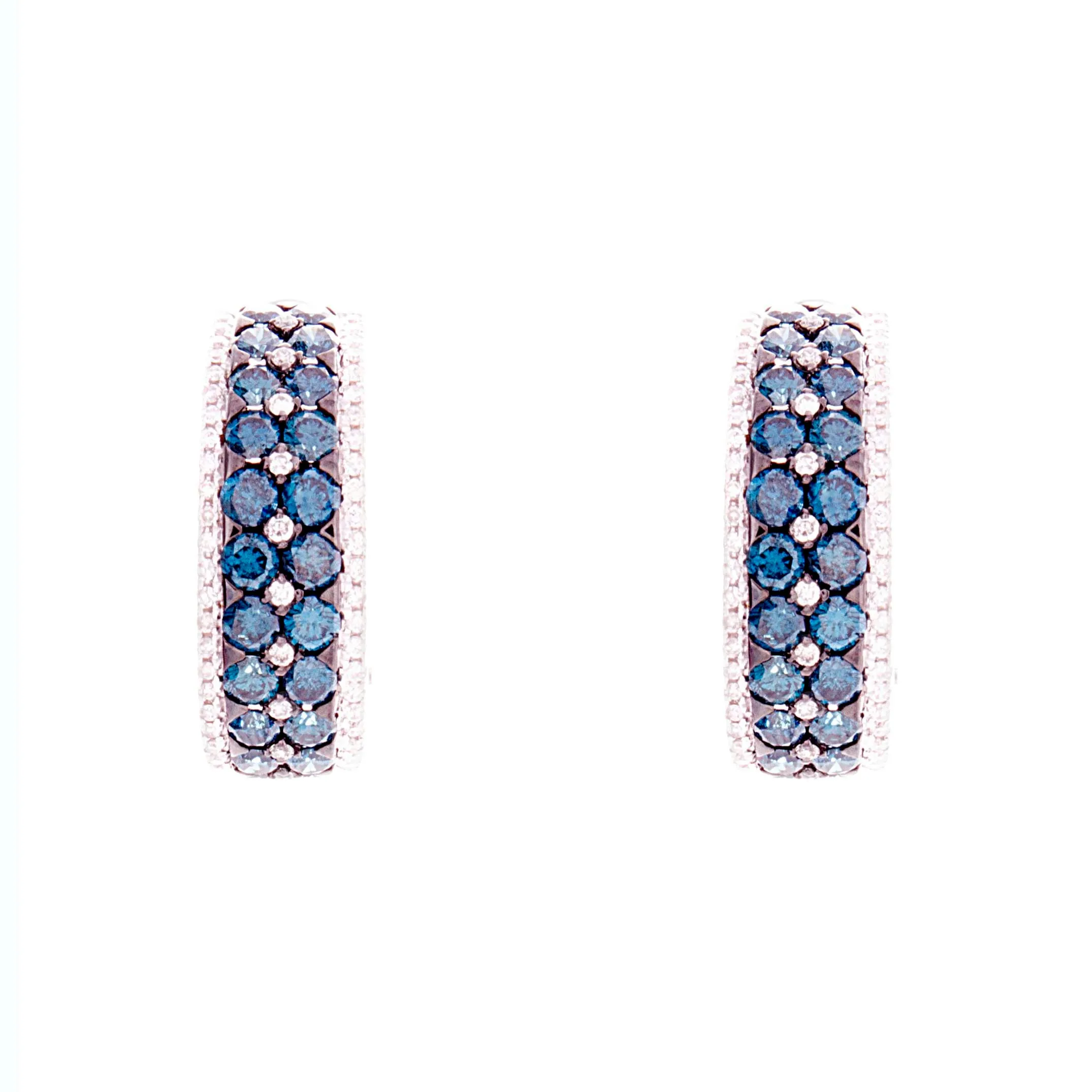 Blue Diamond Earrings