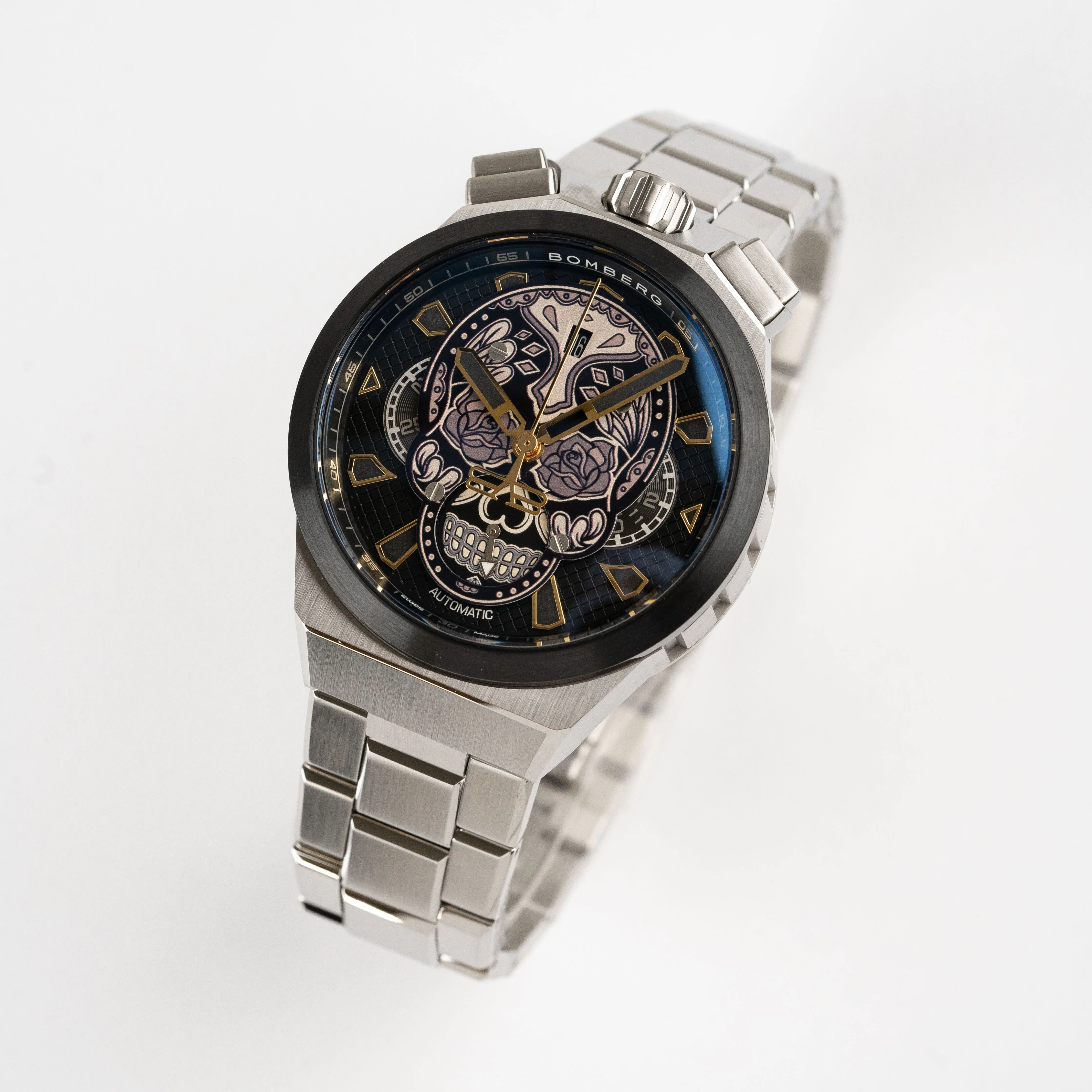 Bomberg Men's Bolt-68 Neo Calaveras Black Silver BF44CHASP.04-4.12