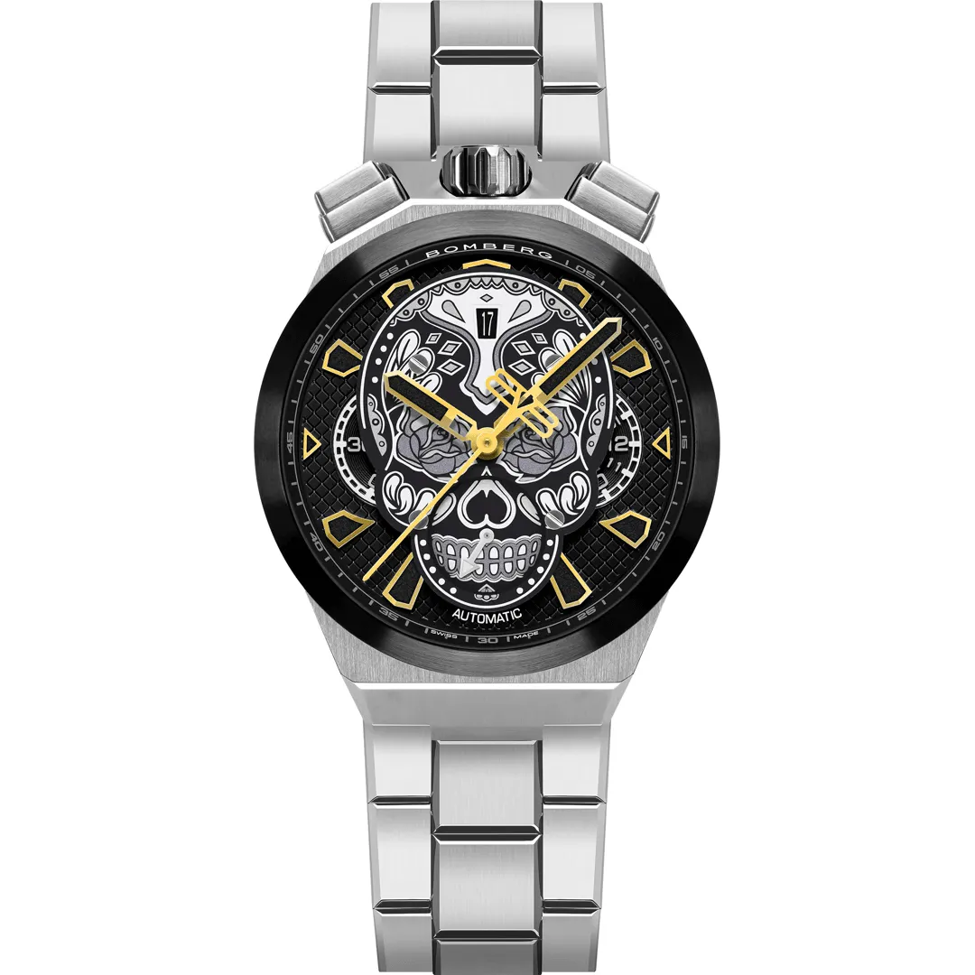 Bomberg Men's Bolt-68 Neo Calaveras Black Silver BF44CHASP.04-4.12