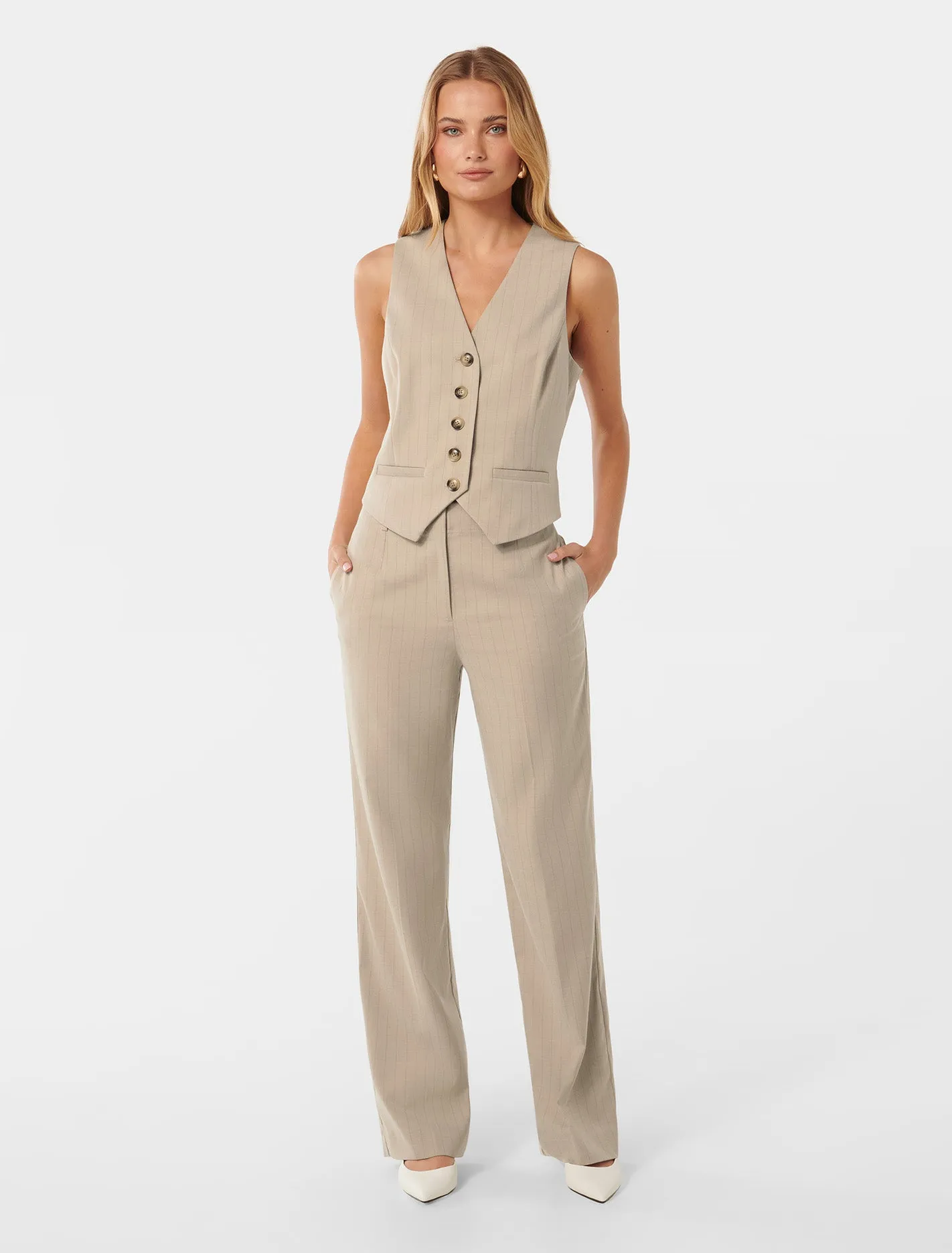 Bonnie Button Straight Leg Pants