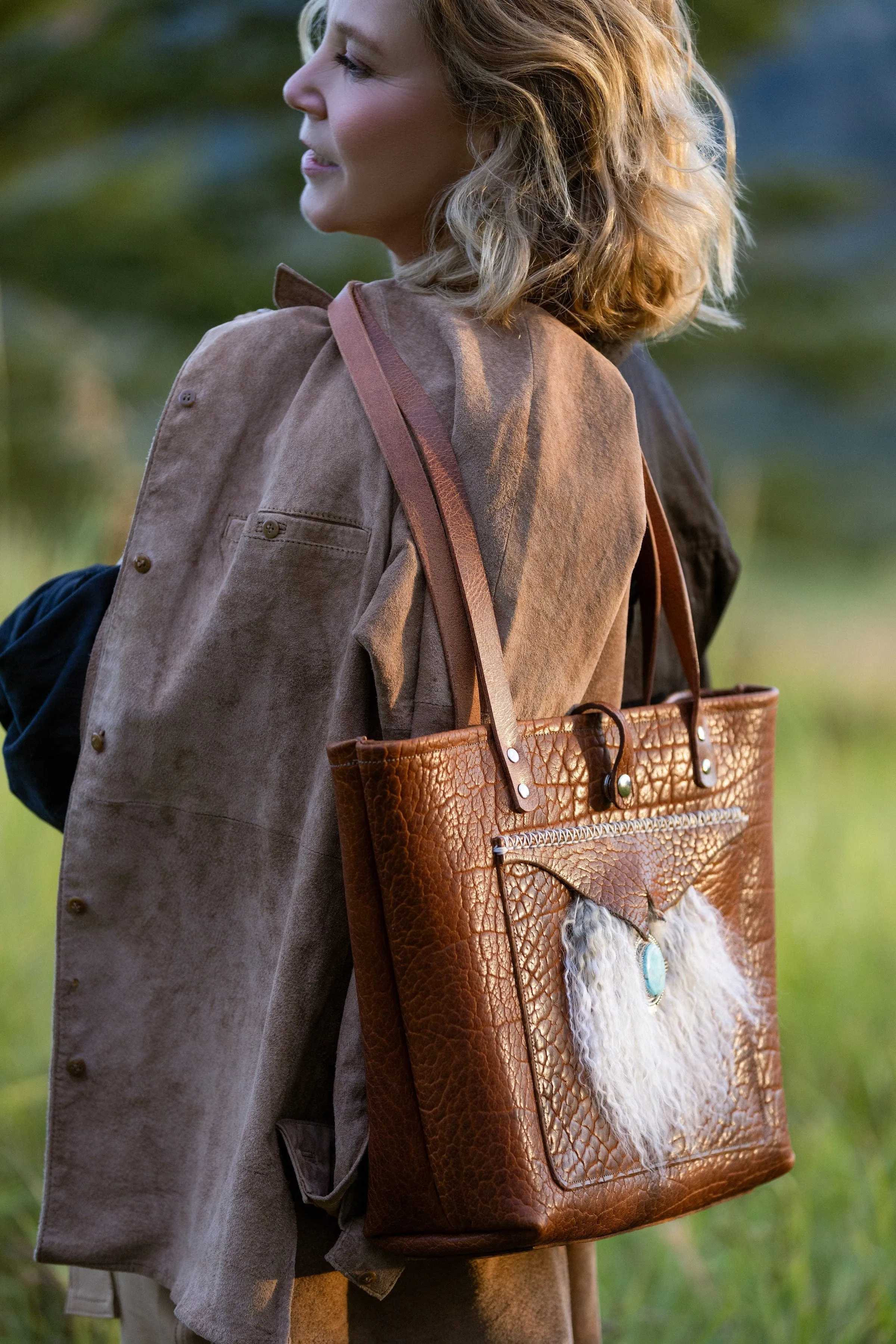 Bridger Tote | With Turquoise Medallion