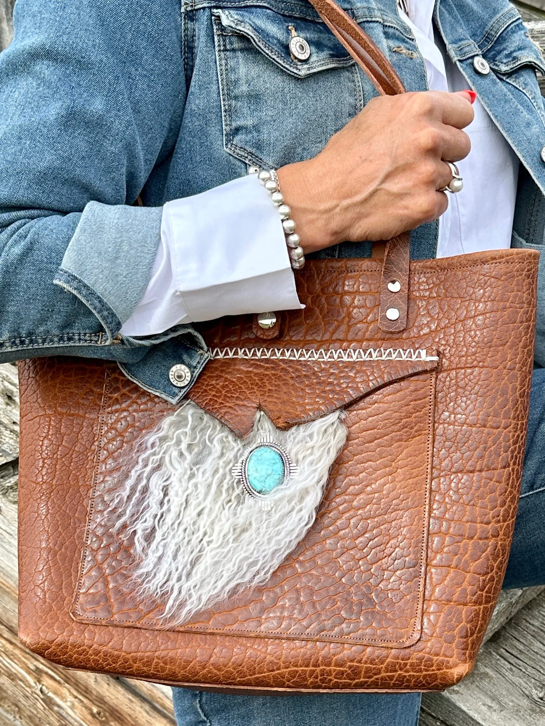 Bridger Tote | With Turquoise Medallion