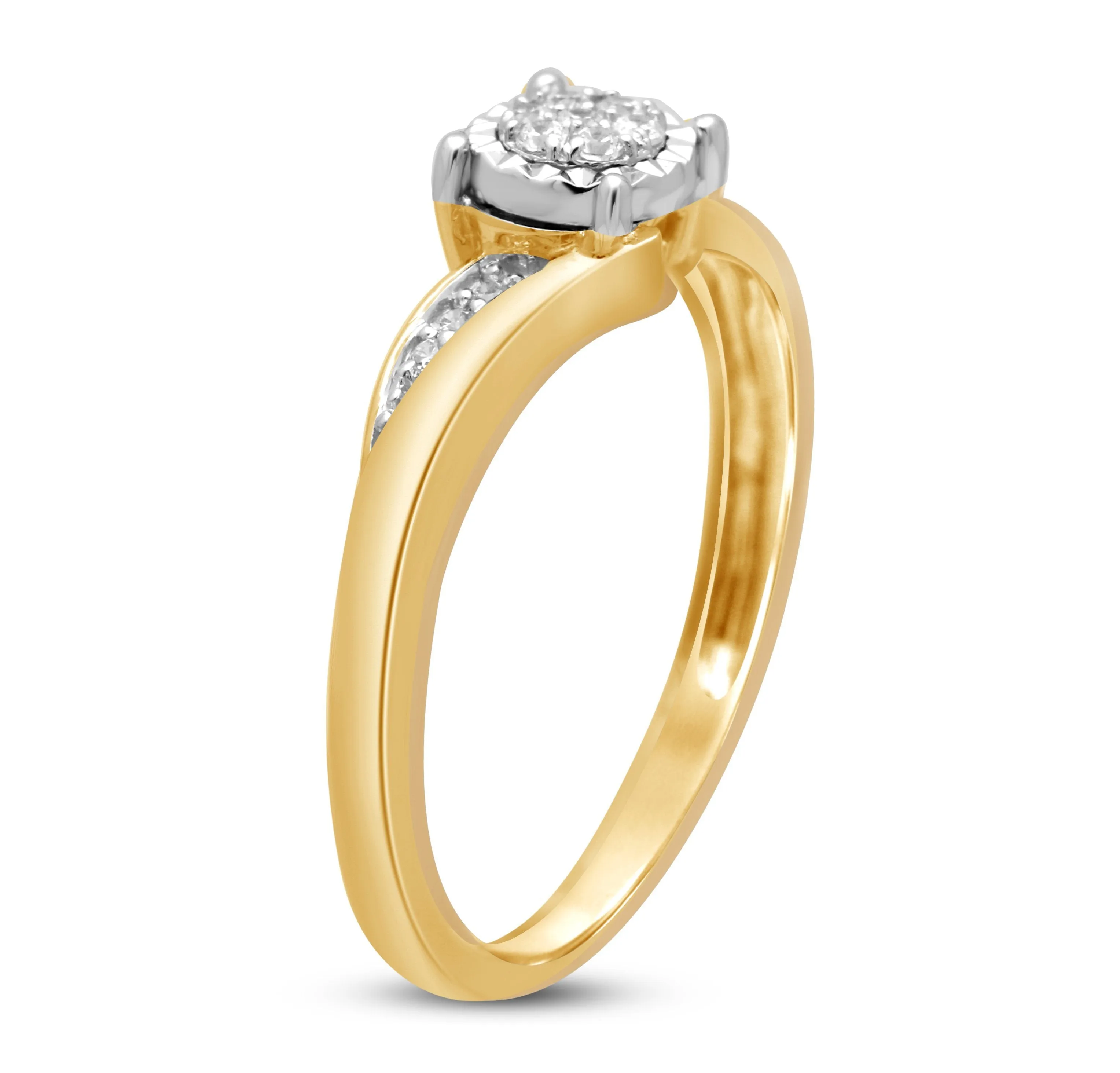 Brilliant Illusion Diamond Set Ring in 9ct Yellow Gold