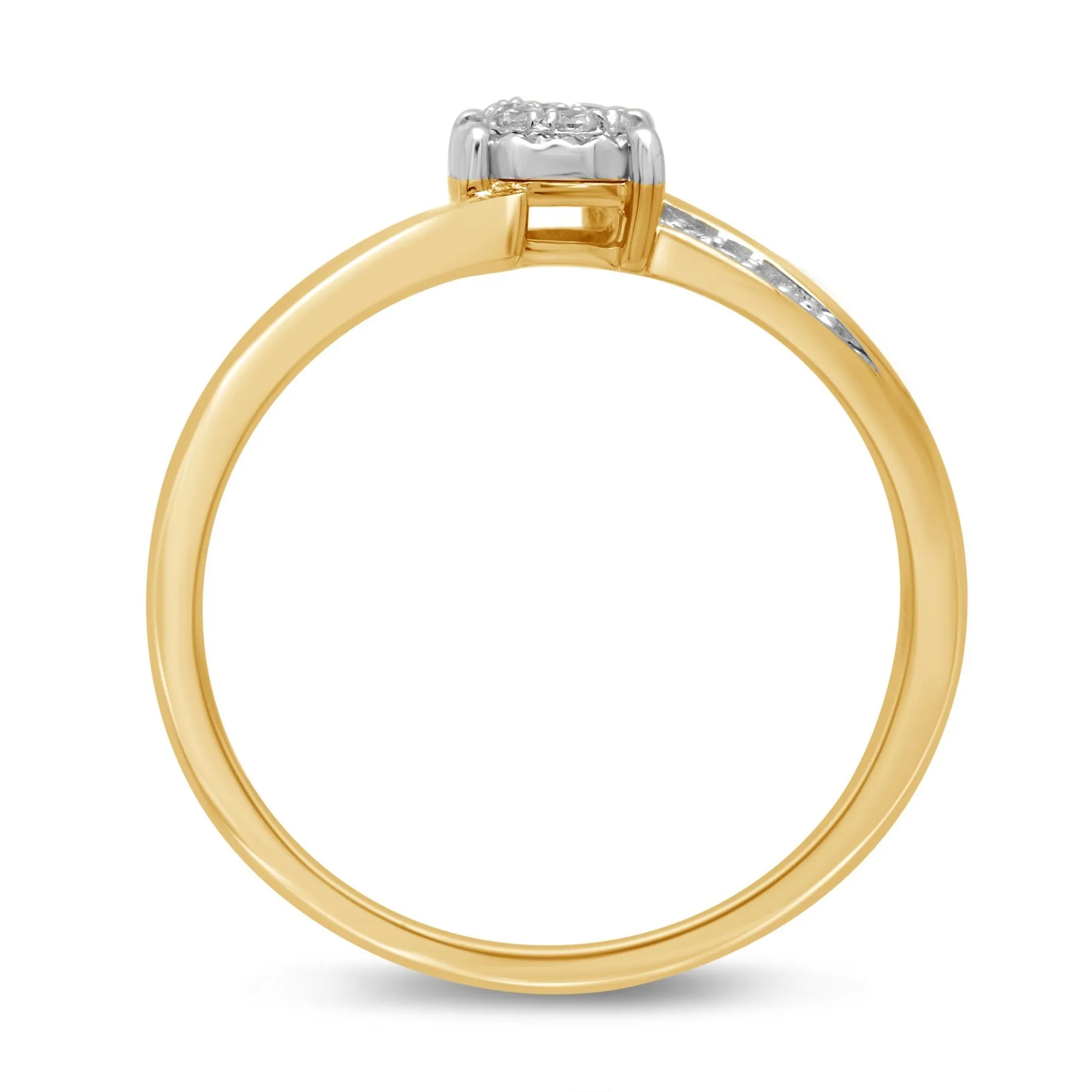 Brilliant Illusion Diamond Set Ring in 9ct Yellow Gold