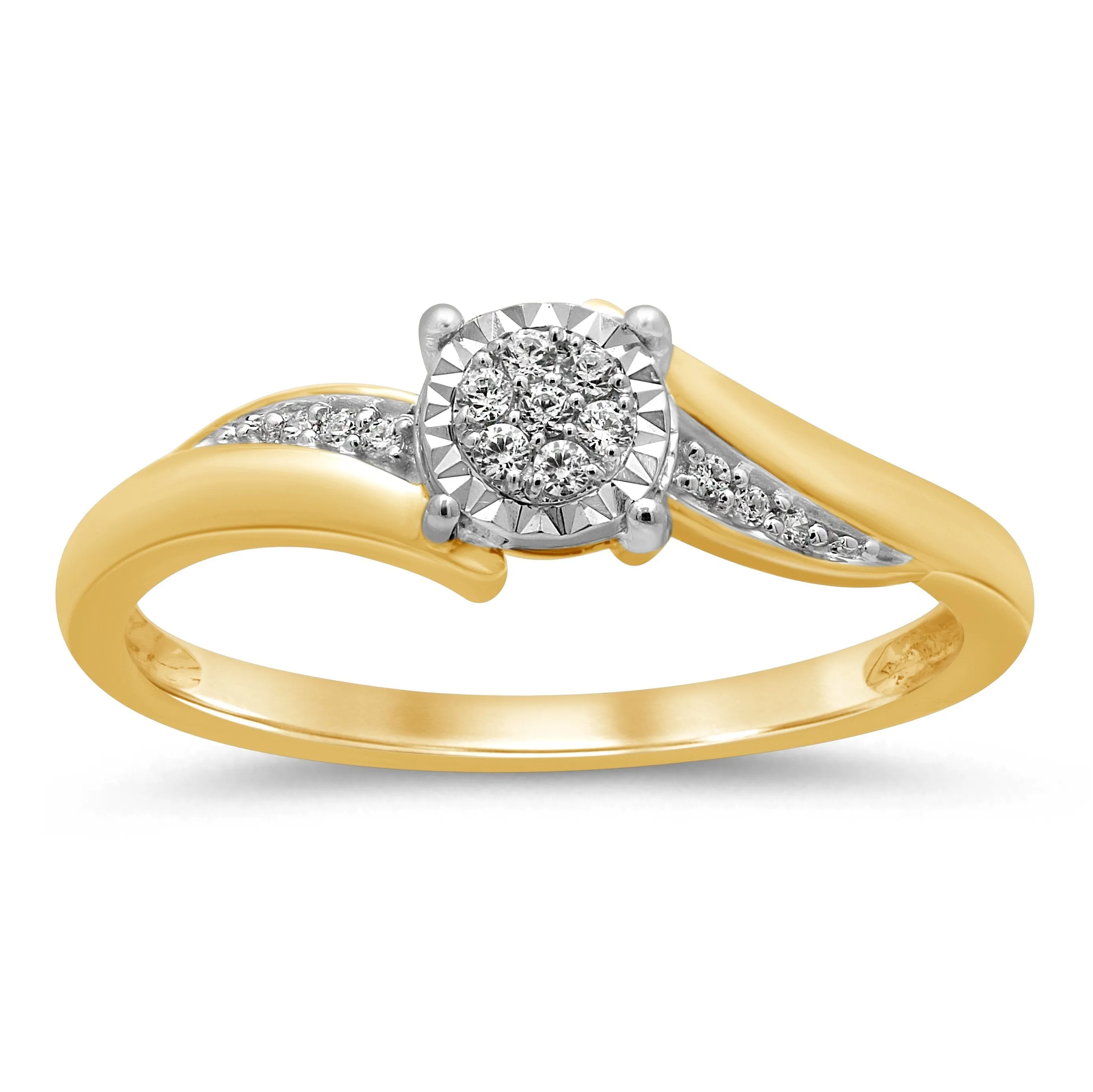 Brilliant Illusion Diamond Set Ring in 9ct Yellow Gold