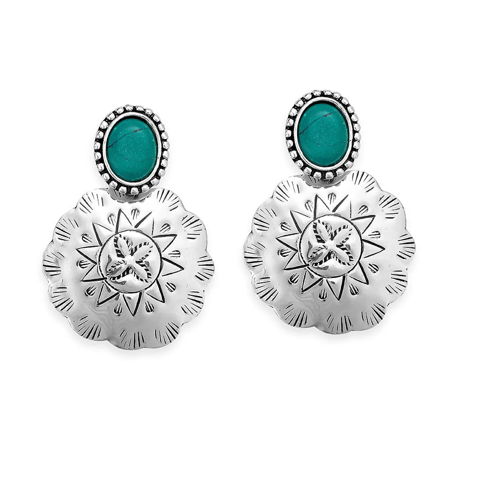 Brilliant Sun Concho Earrings