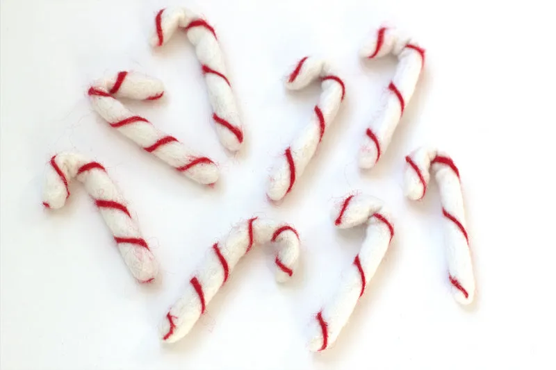 Candy Canes- White with Red Stripes