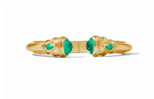 Cannes Demi Cuff - Iridescent Emerald Green