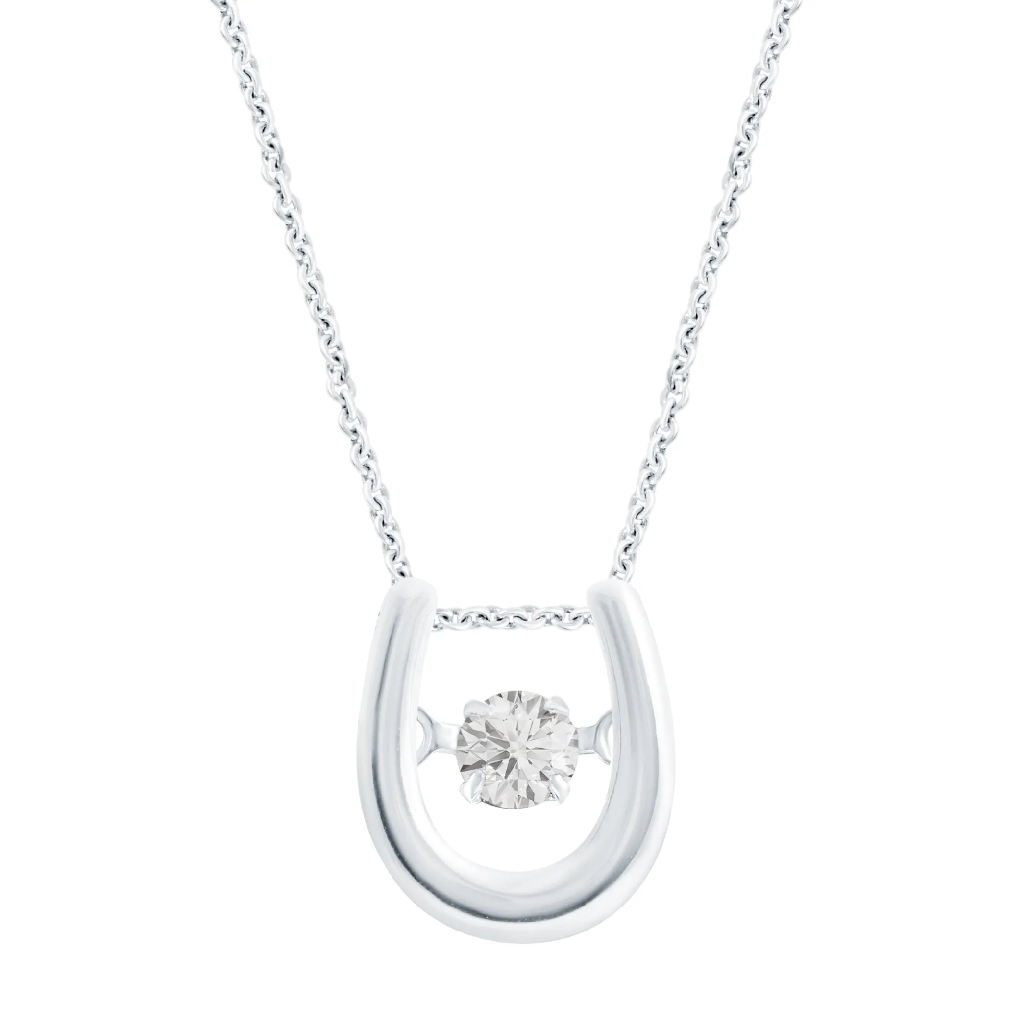 Celebration Sterling Silver with Round Brilliant Cut 0.10 CARAT tw of Lab Grown Diamond Pendant