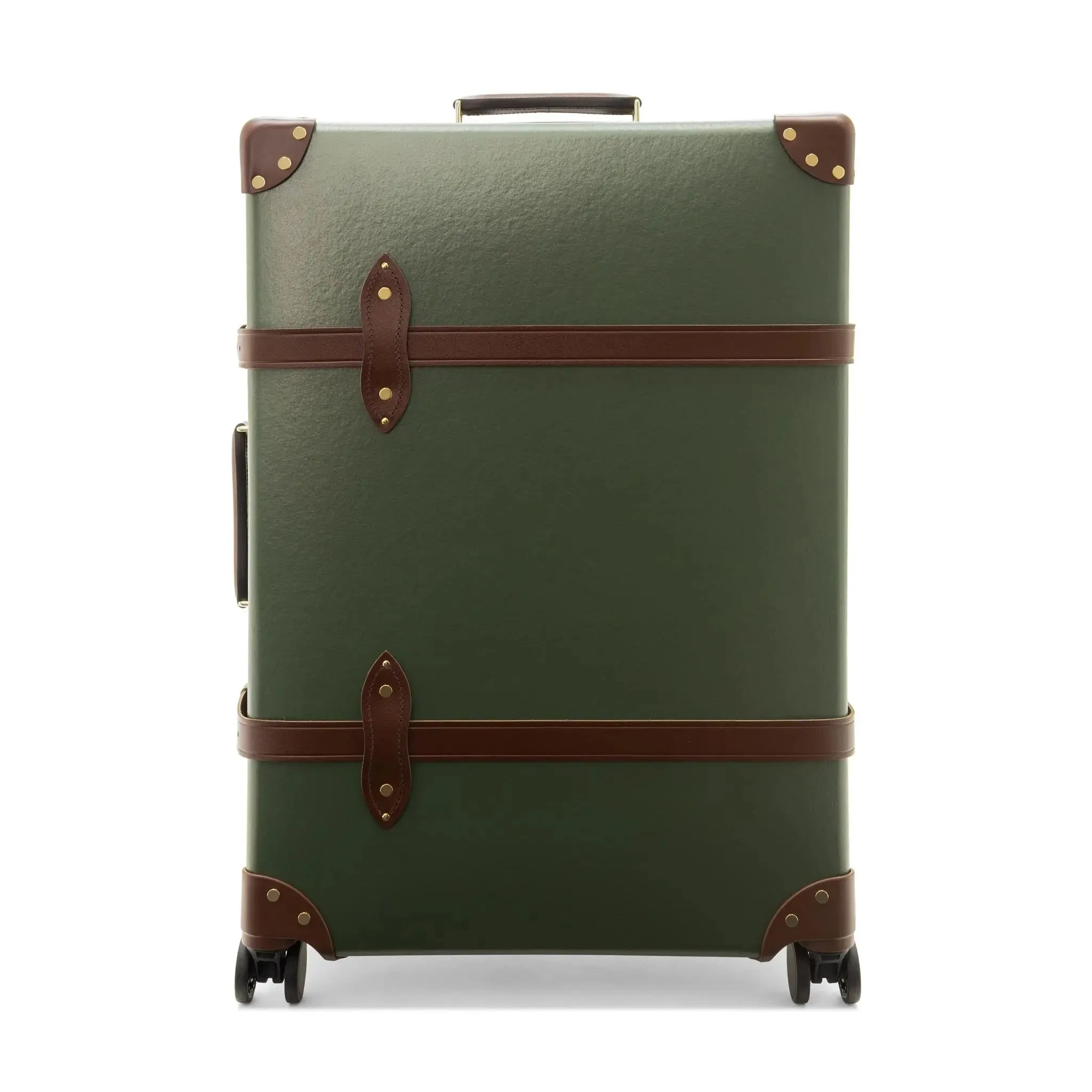 Centenary Large Check-In Case - 4 Wheels Green/Brown