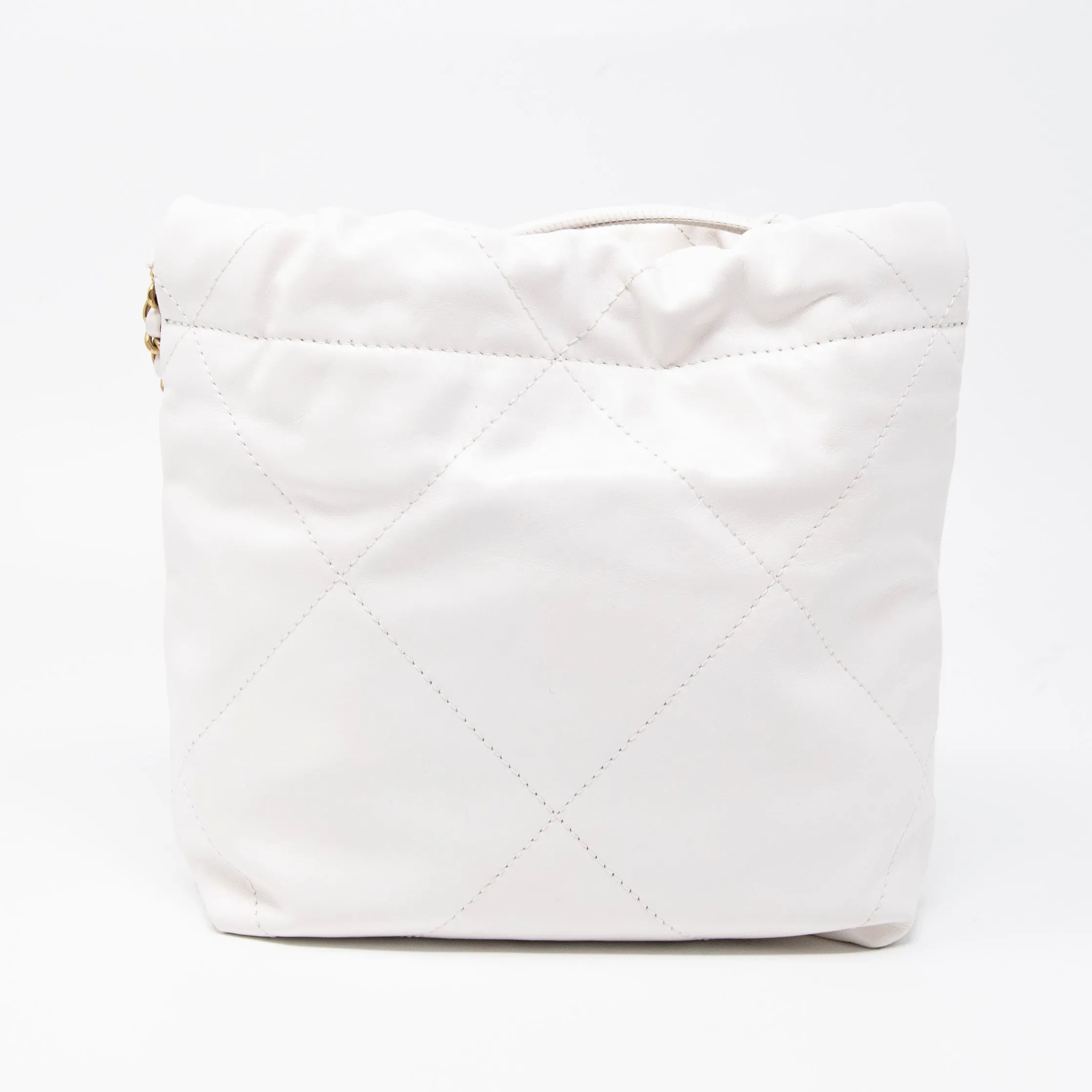 Chanel White Mini 22 Hobo