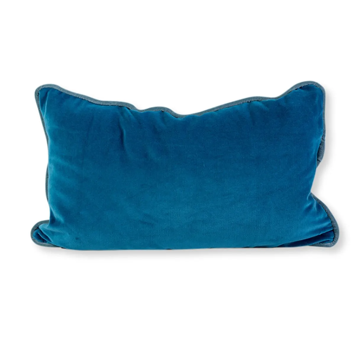 Charliss Velvet Lumbar Pillow | Peacock   Aqua