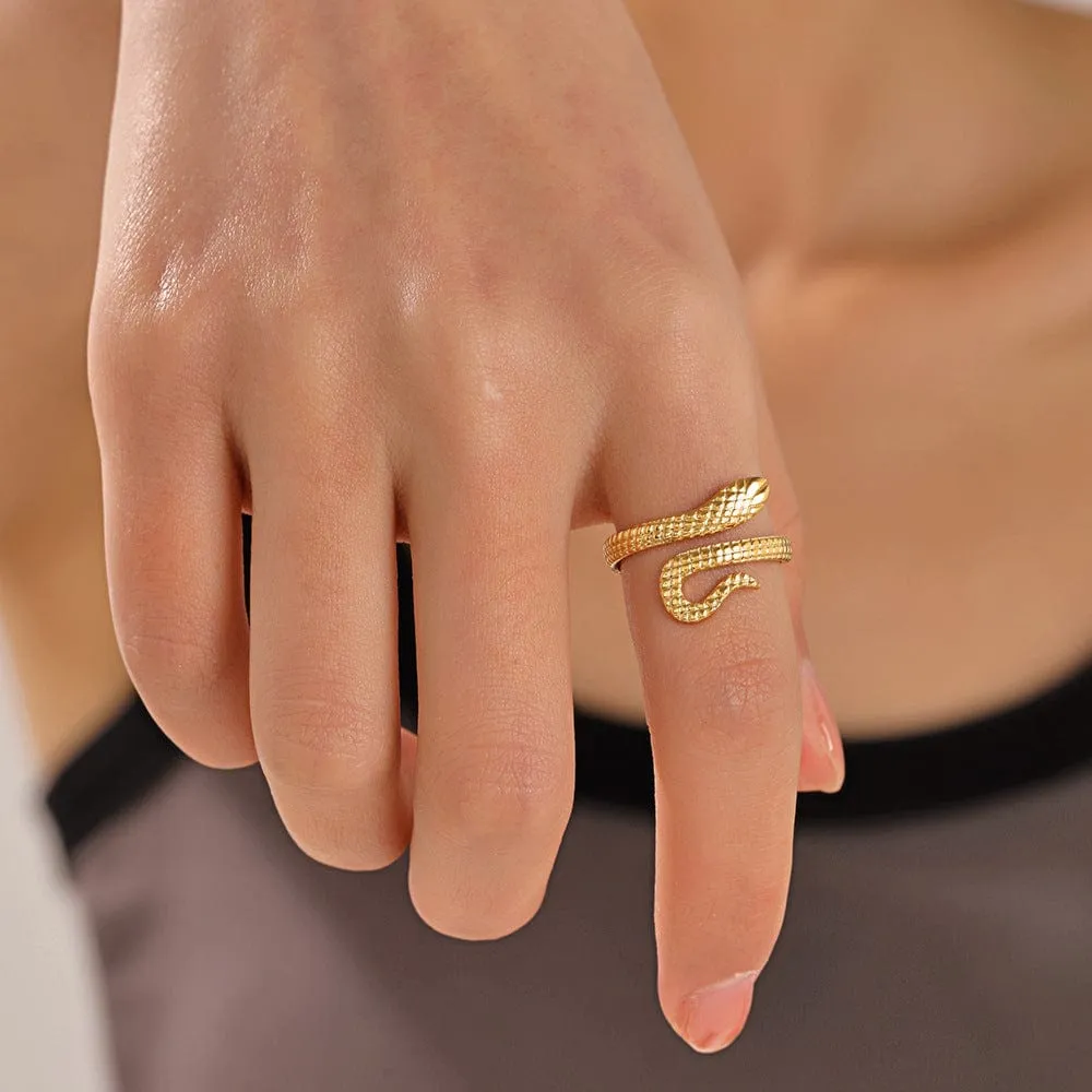 Charming Stainless Steel Snake Ring