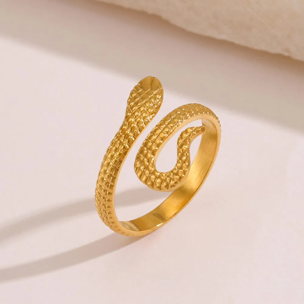 Charming Stainless Steel Snake Ring