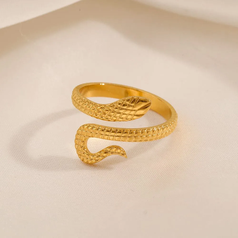 Charming Stainless Steel Snake Ring