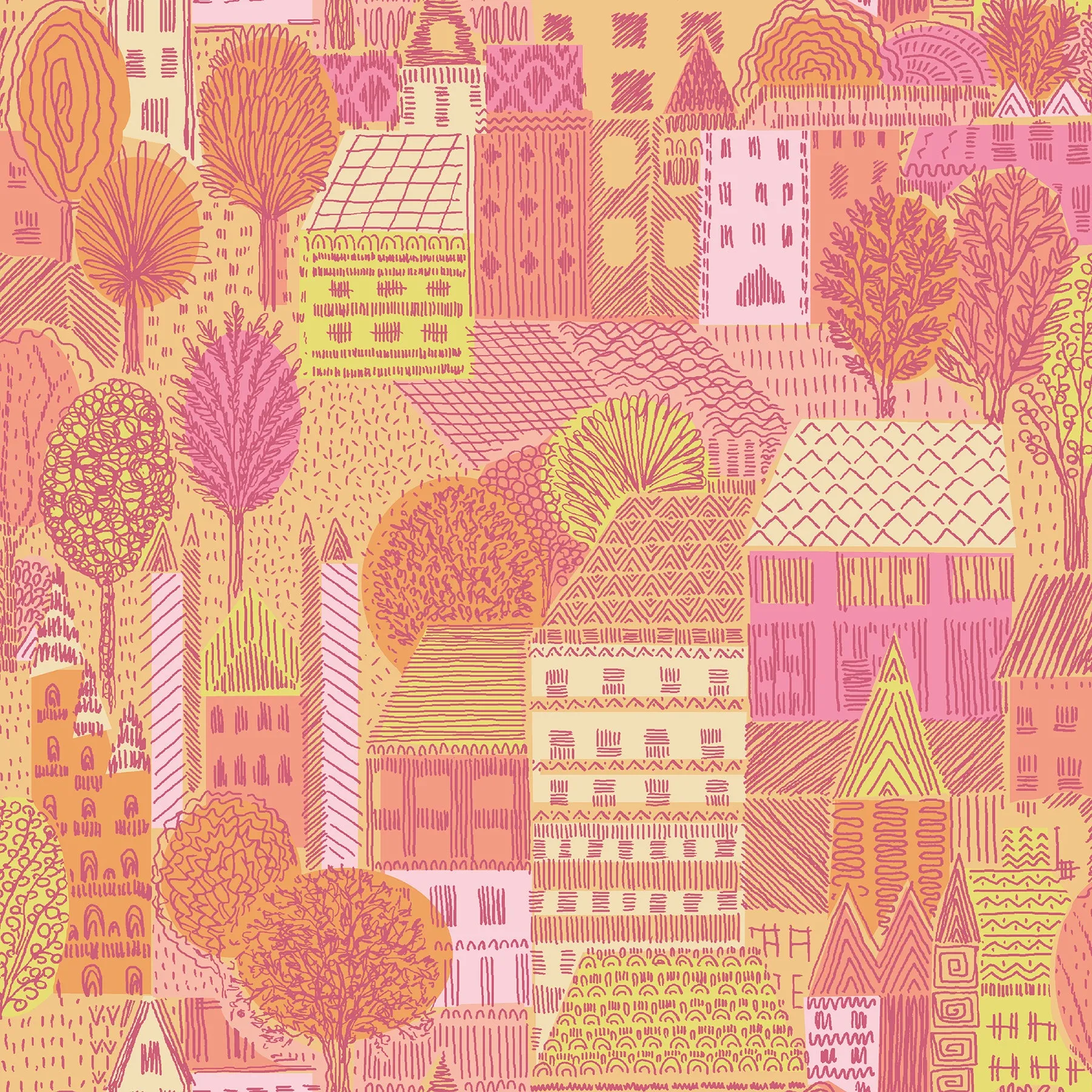 Charming Village Peel & Stick Wallpaper