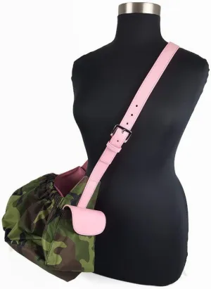 Classic Camouflage Sling Carrier with Leather Strap & Pocket Flap