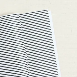 Classic Stripes Printed Felt, Black