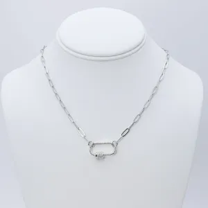 Clip Charm Silver Necklace J18