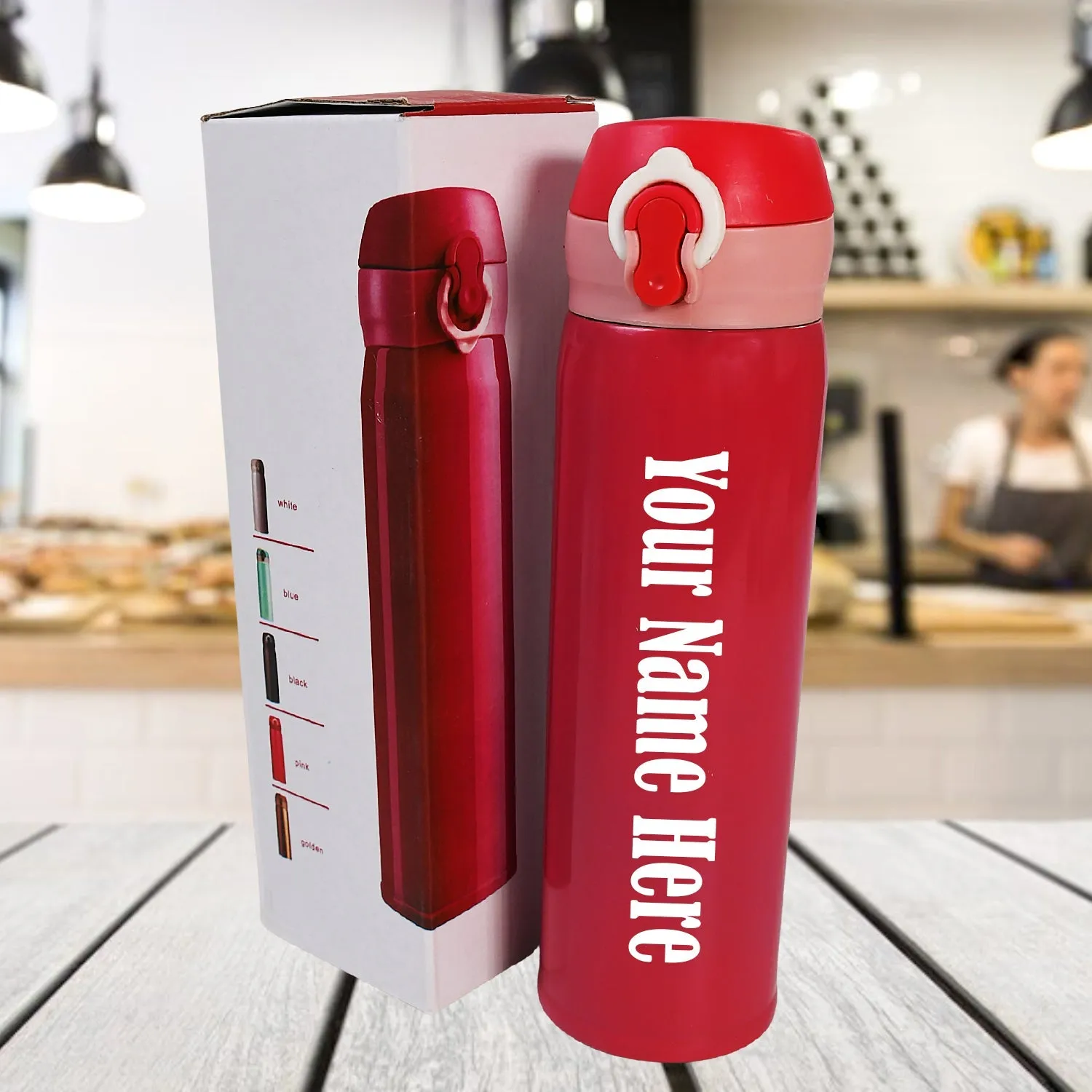 Customize Stainless Steel Water Bottle Leak Proof, Rust Proof, Hot & Cold Drinks, Gym Sipper BPA Free Food Grade Quality, Steel fridge Bottle For office / Gym / School (350 ML Approx)