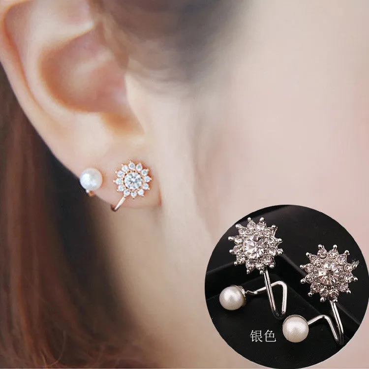 Daisy Flower Crystal Charming Earring