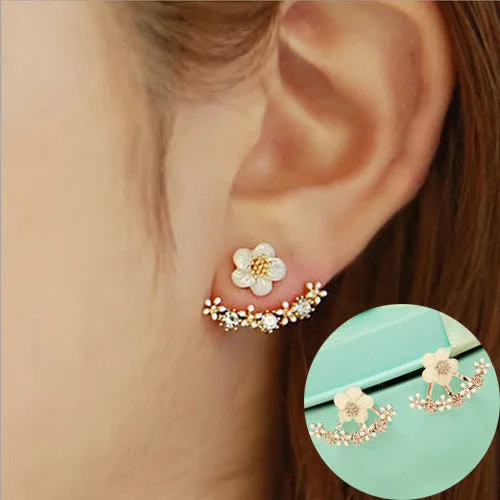 Daisy Flower Crystal Charming Earring