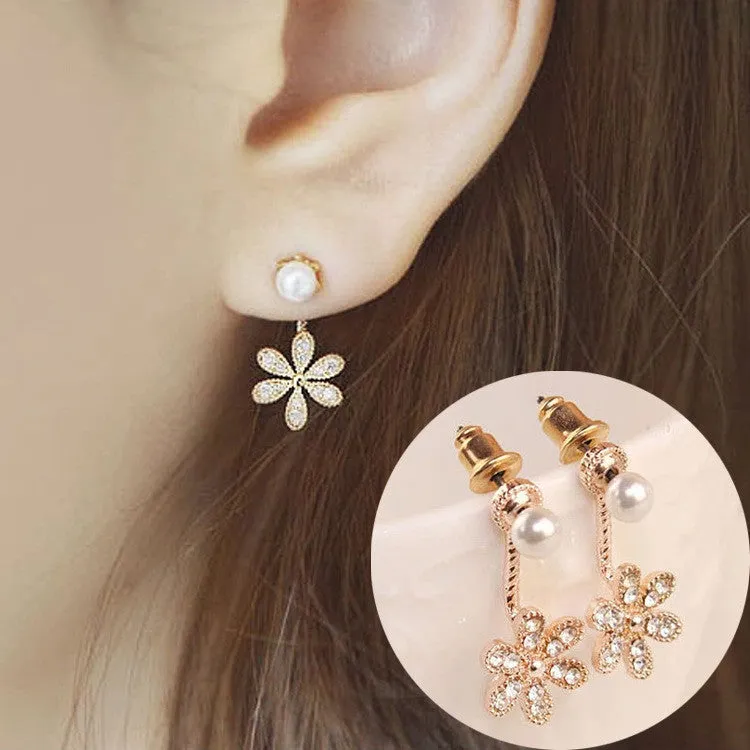 Daisy Flower Crystal Charming Earring