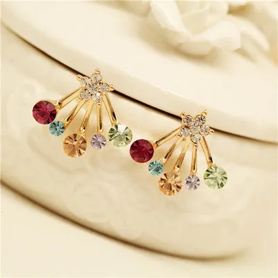 Daisy Flower Crystal Charming Earring