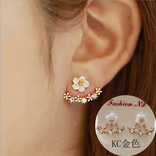 Daisy Flower Crystal Charming Earring