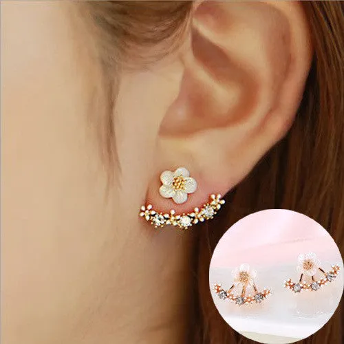 Daisy Flower Crystal Charming Earring