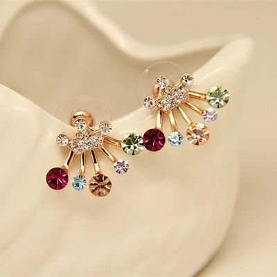 Daisy Flower Crystal Charming Earring